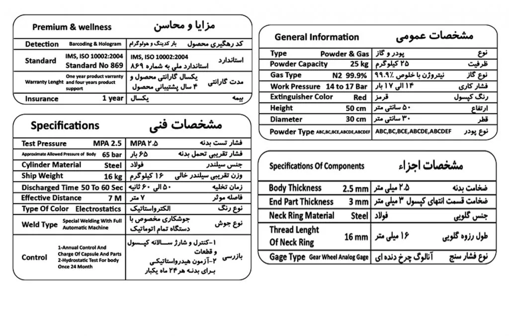 نمایندگی کپسول آتش نشانی