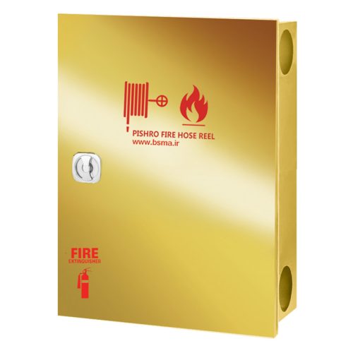 جعبه آتش نشانی درب استیل طلایی دو قلو تک درب پیشرو