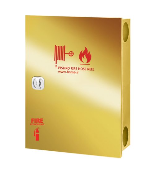 جعبه آتش نشانی درب استیل طلایی دو قلو تک درب پیشرو