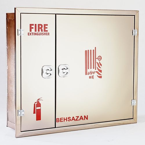 جعبه آتش نشانی دو کابین درب استیل مسی بهسازان